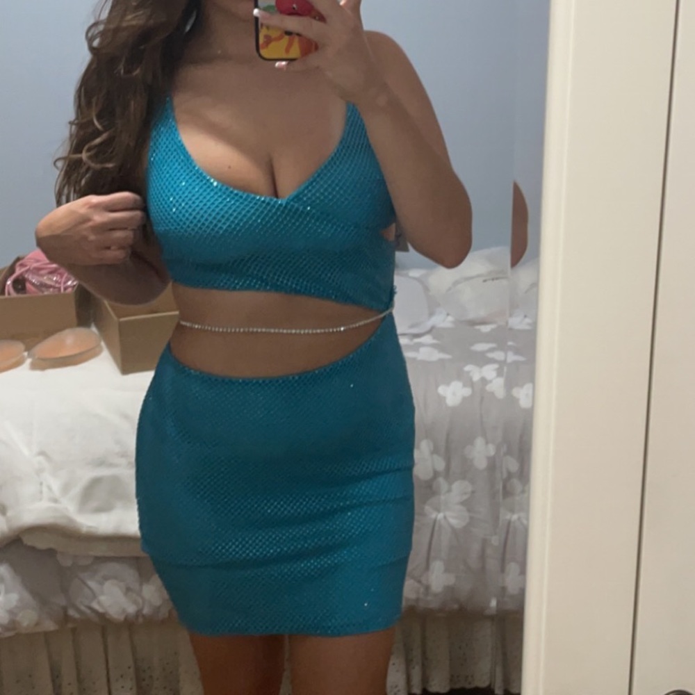OhPolly Aqua Blue Dress